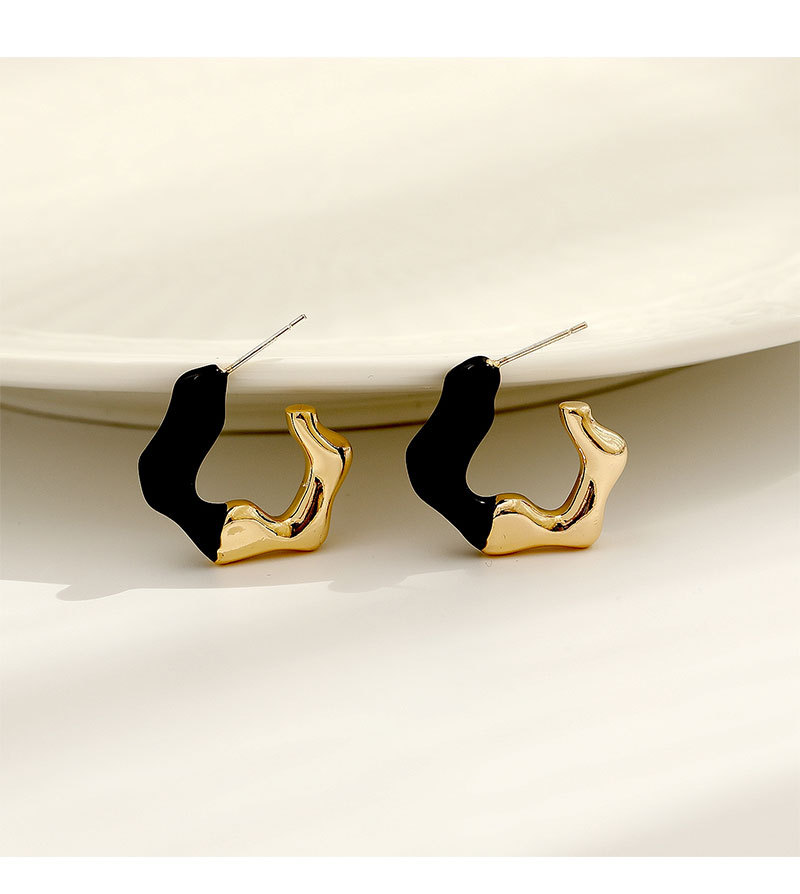 17g Weight 1 Pair Streetwear Color Block Alloy Copper Drop Earrings