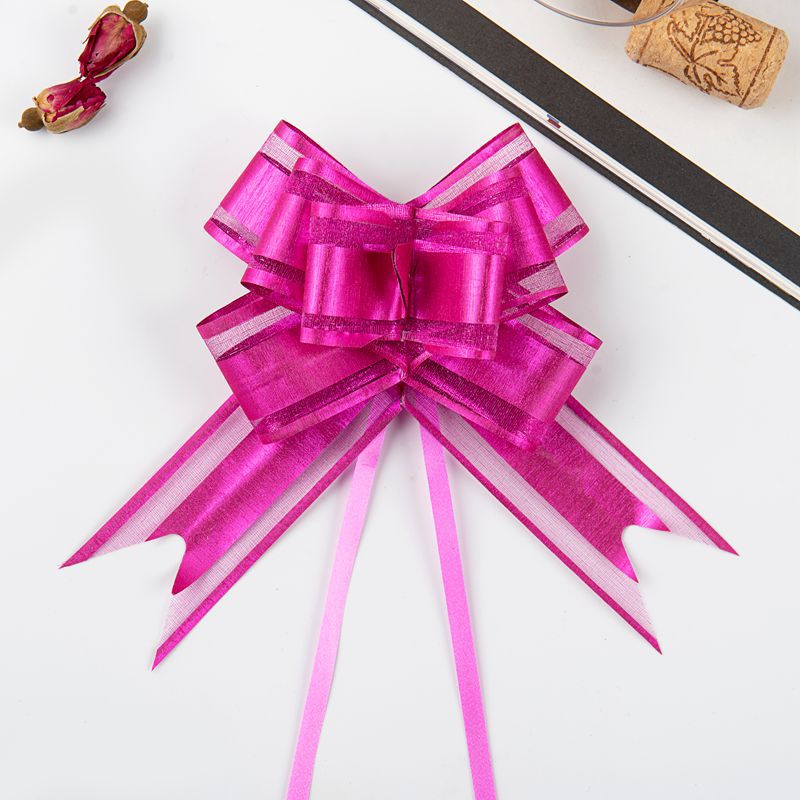 2023 nuevo 30 medio cepillado nieve hilo arco mano dibujado flor Regalo De vacaciones flor embalaje tire flor cinta