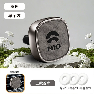 air conditioning vent fragrance – Car Perfume Aromatherapy - type-a-air-vent-ventilator-nio-embossed-gray-single-pack-includes-3-fragrance-tablets-floral-scent
