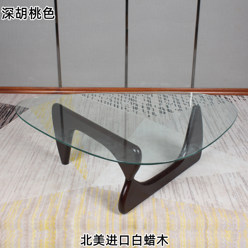 Diseñador Noguchi Yong, mesa de centro de vidrio para sala de estar de lujo, mesa de centro creativa para el hogar de apartamentos pequeños, mesa lateral de sofá de alta gama