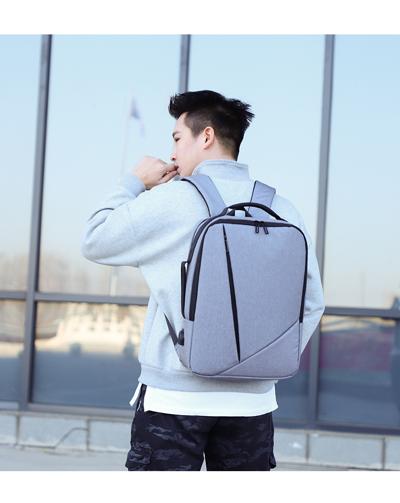 Nouveau sac à dos de vente chaude pour hommes sac d'ordinateur de grande capacité chargeur USB sac à dos de transport d'affaires léger et réduisant la charge sac à dos étudiant_voghion.com