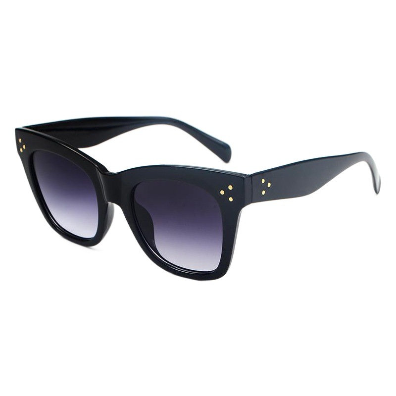2019 moda europea y americana marco grande hombres y mujeres gafas de sol de moda a prueba de UV gafas de sol de uñas de color beige 9768