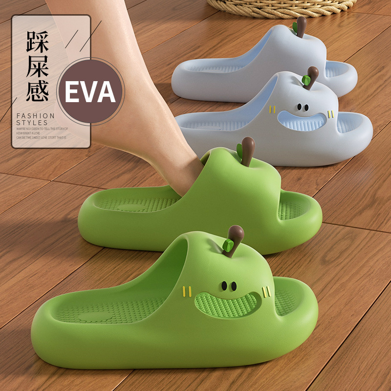 Apple 滑り止めスリッパ レディース 夏 ネットセレブ かわいい インズ ホーム バスルーム 滑り止め 防臭 EVA うんち感スリッパ|undefined