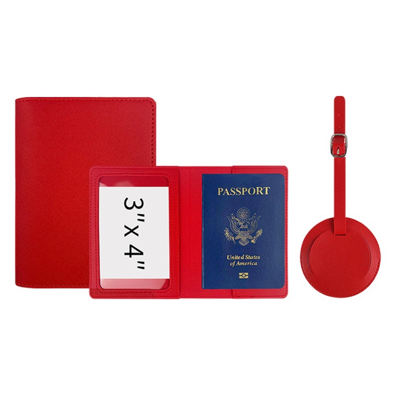 Tarjeta de embarque de equipaje de cuero de PU de viaje tarjeta de viaje equipaje trolley caso bolsa colgante pasaporte cubierta clip bolsa traje