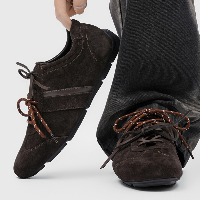 Men's Shoes Autumn and Winter New German Training Shoes Men's Training Shoes Jogging Football Shoes Sports Sneakers 25696 Brown-J