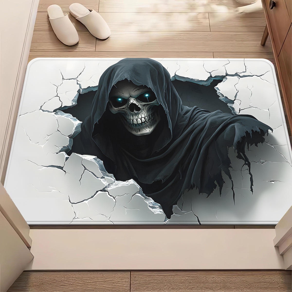 Transfronterizo temu diatomaceas barro absorción alfombra de suelo decoración de Halloween puerta de entrada alfombra de suelo anti-sucio y anti-desgaste alfombra de pies