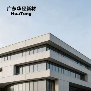 UHPC异形混凝土板柔和弧度清水幕墙城市公园配套场馆GRC外墙幕墙