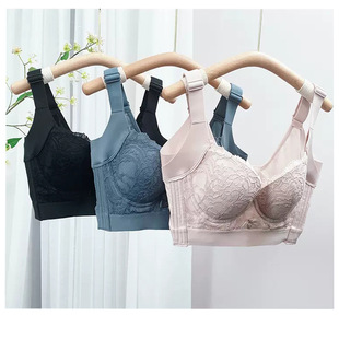 Breast adjustable underwear women's small chest push up anti-sagging upper support correction outer expansion medium thick cup bra