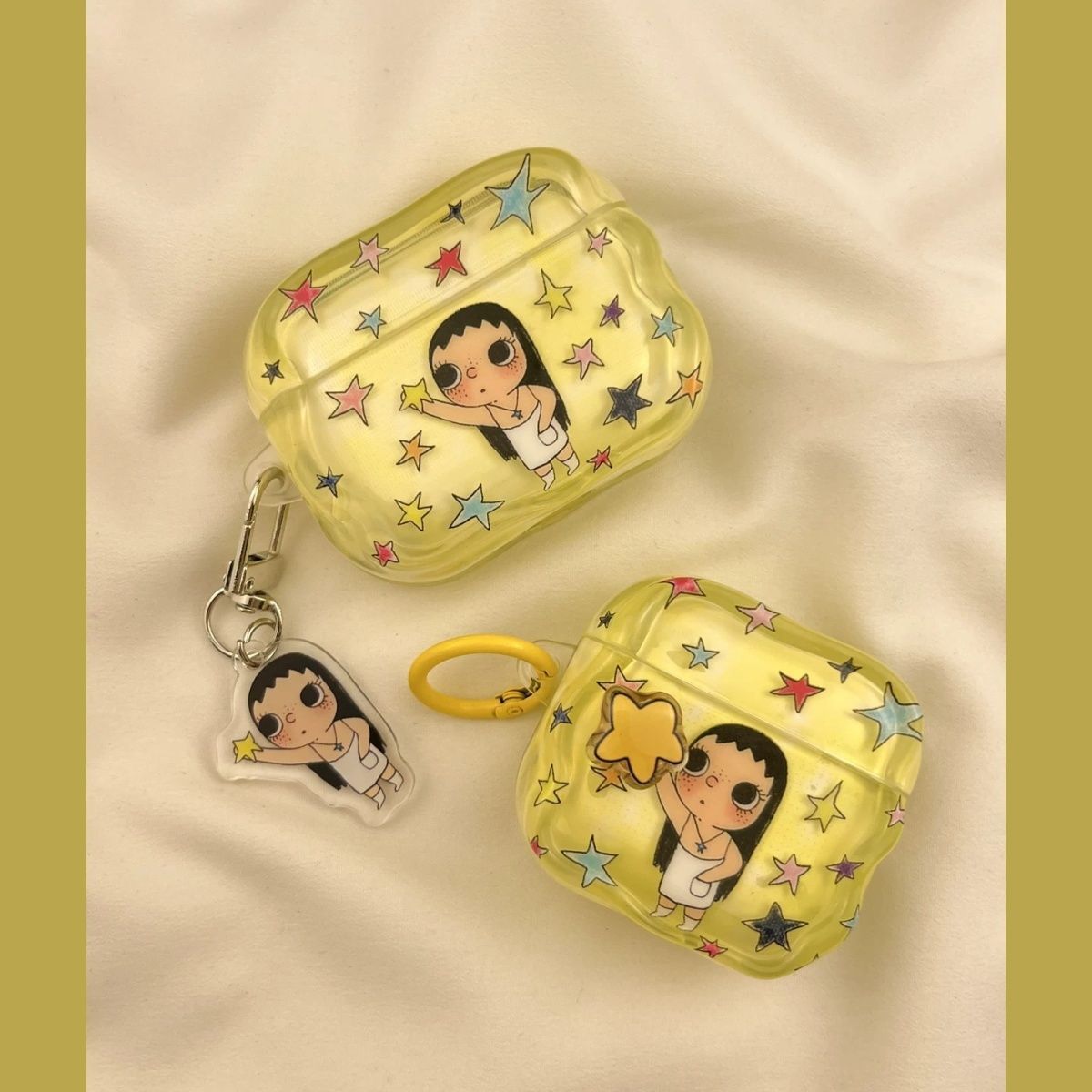 Pantalla completa Star Xiaoyu es adecuado para AirPods 4 generación, estuche de protección Bluetooth Airpodspro3 / 2 auriculares 5 generación