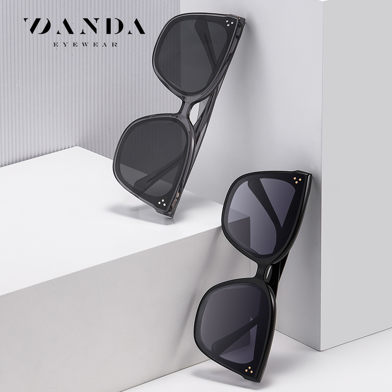 Nuevas gafas de sol de hoja hechas a mano, gafas de sol polarizadas de moda femenina, PS6604, gafas de sol anti-ultravioleta de conducción