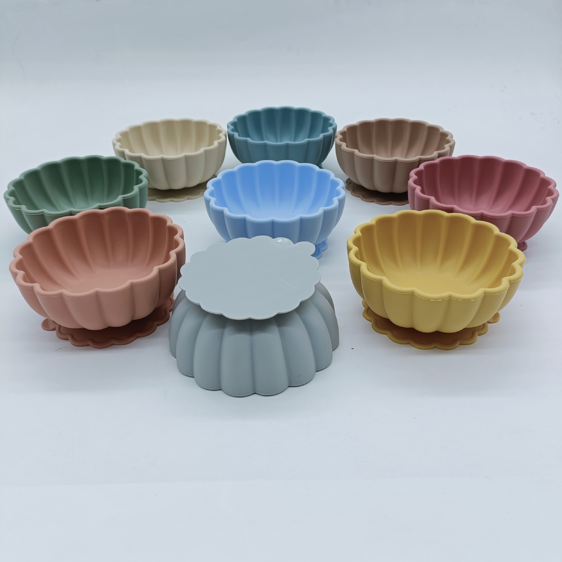 宝宝学食南瓜碗 baby silicone pumpkin bowl