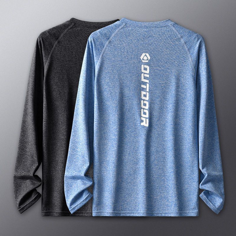 American-Style Basketball Training Uniform for Men, Long-Sleeved Shooting T-Shirt, Quick-Drying, Sweat-Wicking, Loose-Fitting Sports Jersey for Spring and Autumn