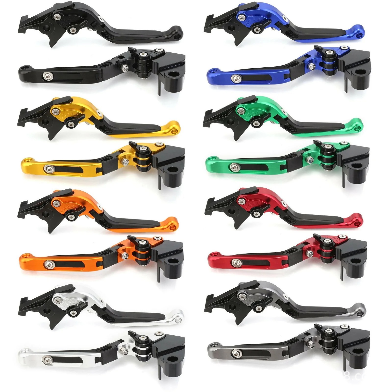 For Zx-6 Zzr600 Zx9R Motorcycle Cnc Telescopic Folding Brake Clutch Handle Lever Horn
