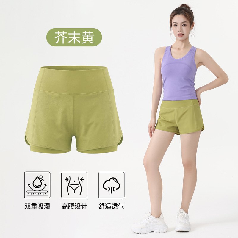 Factory direct shipment of women's fitness sports shorts, specialized for running, quick-dry training pants, breathable, thin summer style, super popular three-quarter pants Factory direct shipment of women's fitness sports shorts, specialized for running, quick-dry training pants, breathable, thin summer style, super popular three-quarter pants
