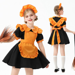 ハロウィーン子供衣装カボチャ衣装魔女衣装メイド服Lolitaプリンセスドレス女の子ショー衣装
