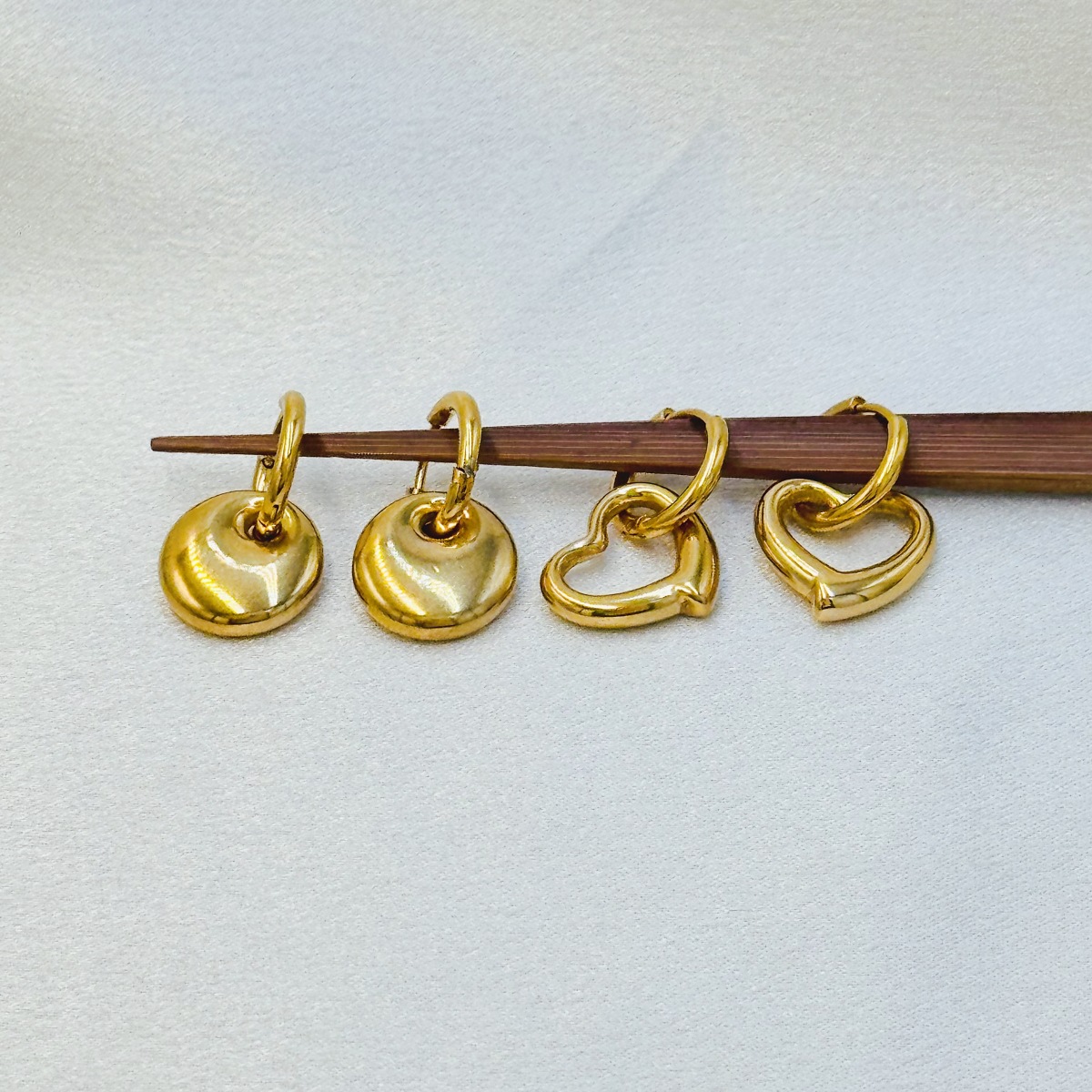 1 Par Casual Estilo Simple Ropa De Calle Geométrico Enchapado Acero Inoxidable 304 Pendientes De Acero Inoxidable display picture 9