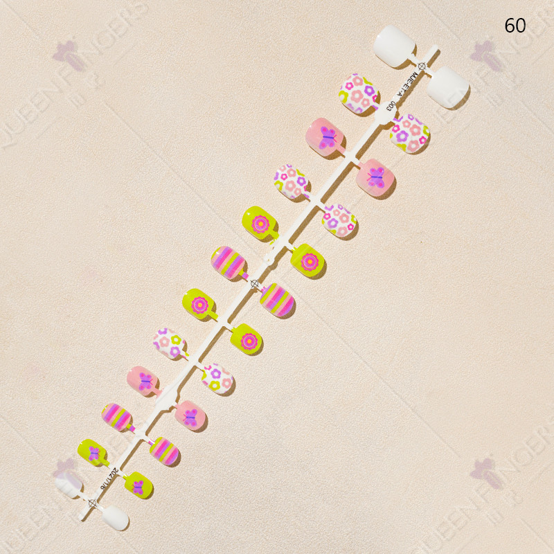 Nuevo manicure 24 piezas de banda de desgaste de uñas productos terminados manicure niños parches manicure productos terminados manicure