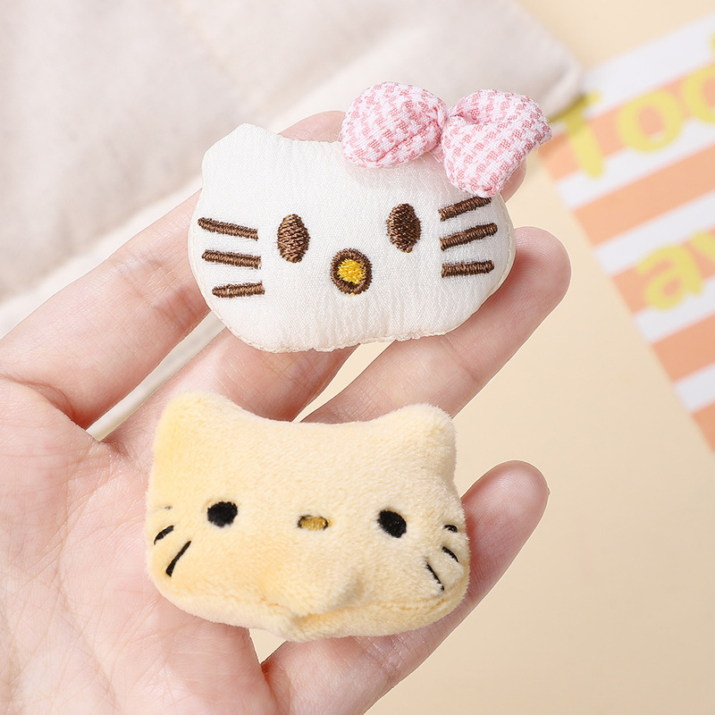 日系卡通配件可爱kitty猫咪辅料布艺服饰配件甜美蝴蝶结KT猫辅料|undefined