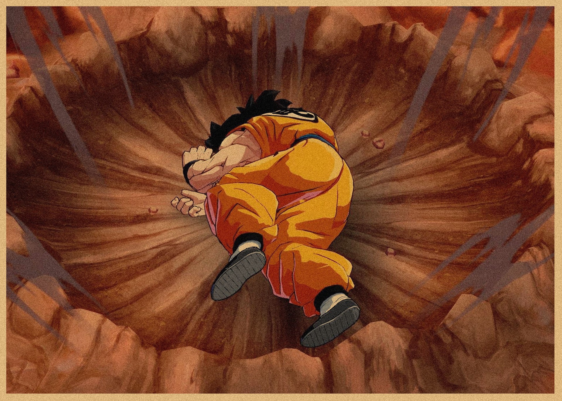 日本式アニメ七龍珠アラレ復古クラフト紙ポスター鳥山明装飾画孫悟空壁画316