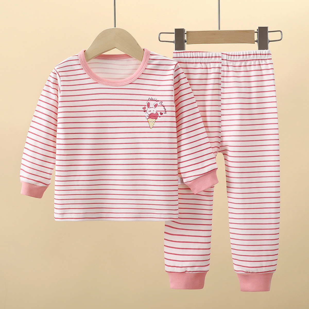 Conjunto de ropa interior para niños de otoño, nuevo estilo de algodón puro, pijamas para niños, servicio a domicilio para niñas, ropa de otoño para niños grandes, pantalones largos, ropa para niños