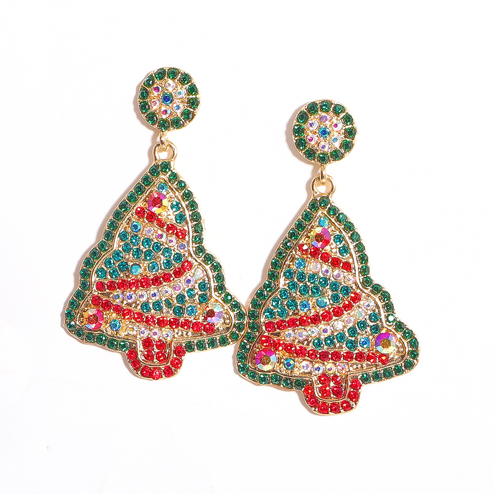 New Christmas Tree Earrings European And American Fashion Long Earrings display picture 6