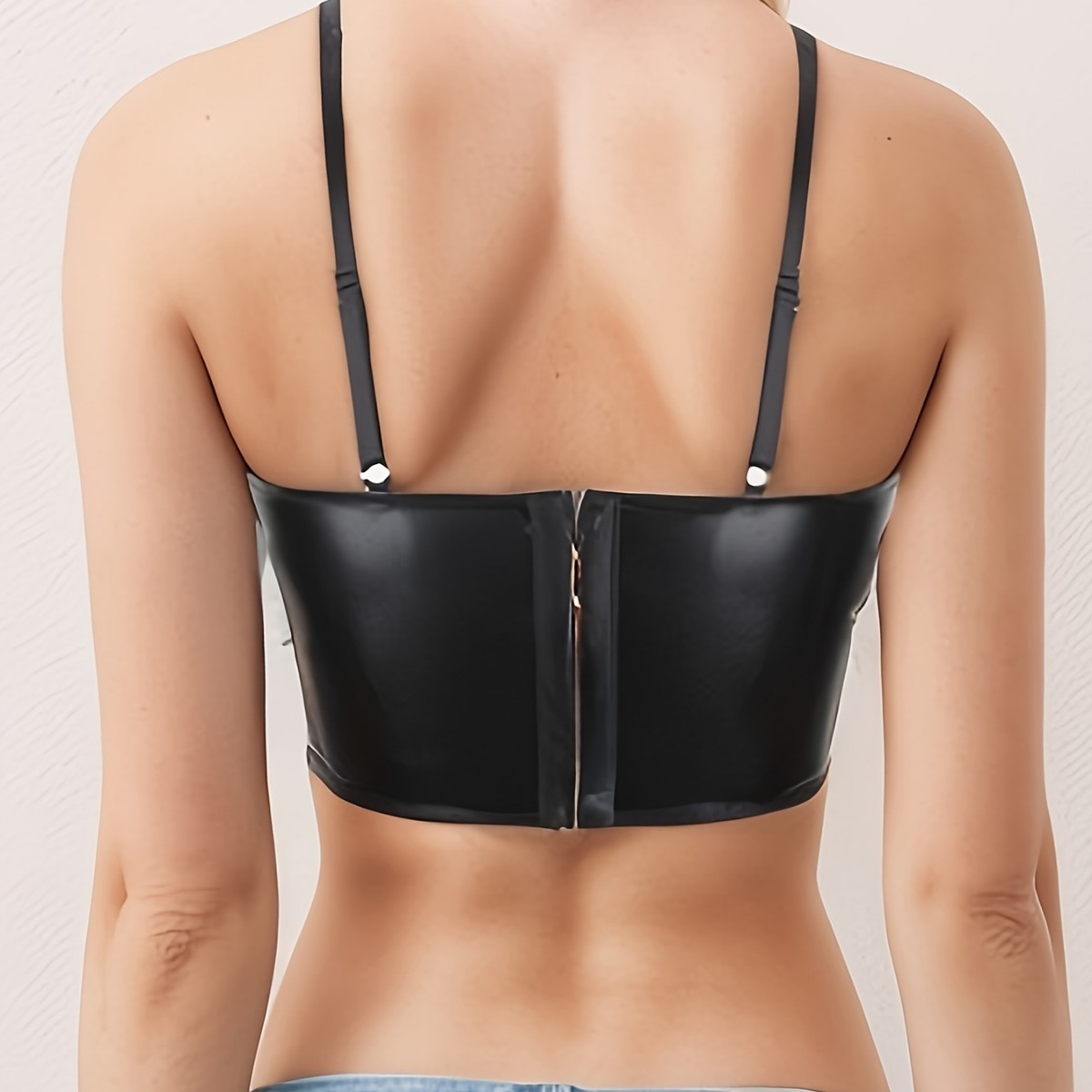 Nuevo tipo de cuero doble colgante con taza de mujer sujetador de pecho en forma de cuerpo ropa interior Aliexpress suministro transfronterizo