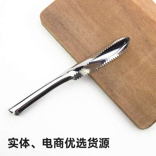 Stainless steel fish scaler, household kitchen small tool, fish scale scraper, fish scale removal tool, fish scaler, large and medium size