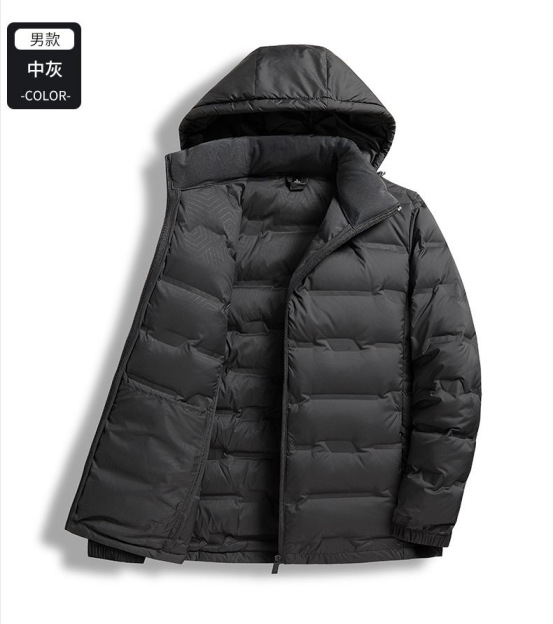 Hombres ligero abajo chaqueta invierno moda desmontable sombrero 85 pato blanco abajo más tamaño casual abrigo caliente al por mayor