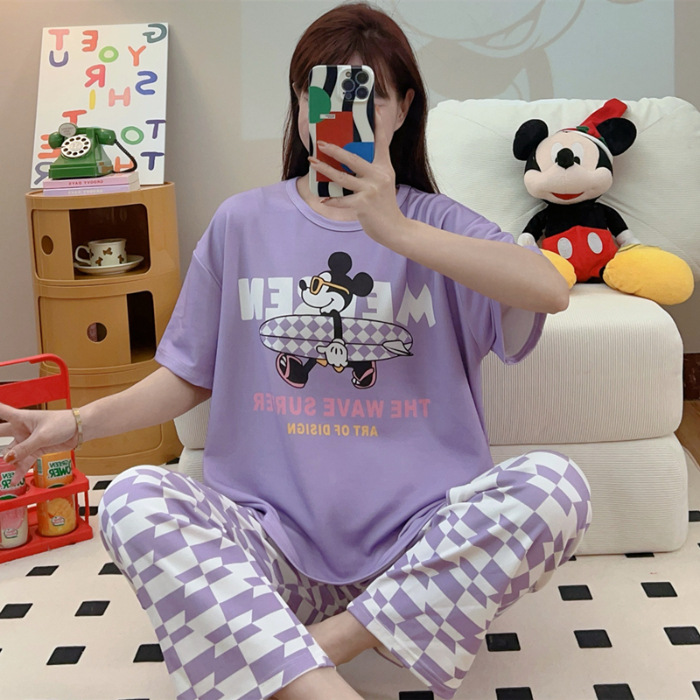 Pijamas nuevos pajamas de verano para mujeres pijamas cortos y largos Mickey ropa para el hogar comercio exterior transfronterizo sudeste asiático