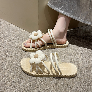 Summer New Sandals and Slippers Women's Roman Wind Net Infrared Wear Shoes Fashion I Korean ns Trendy Beach Slippers