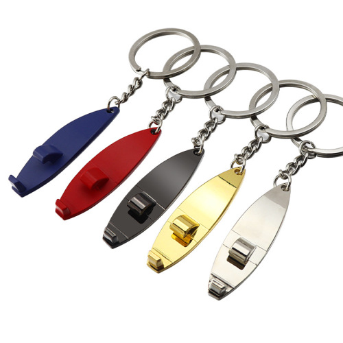 Creative Mini Surfboard Bottle Opener Skateboard Keychain Bottle Opener Portable Beer Opener Trendy Men's Bag Pendant
