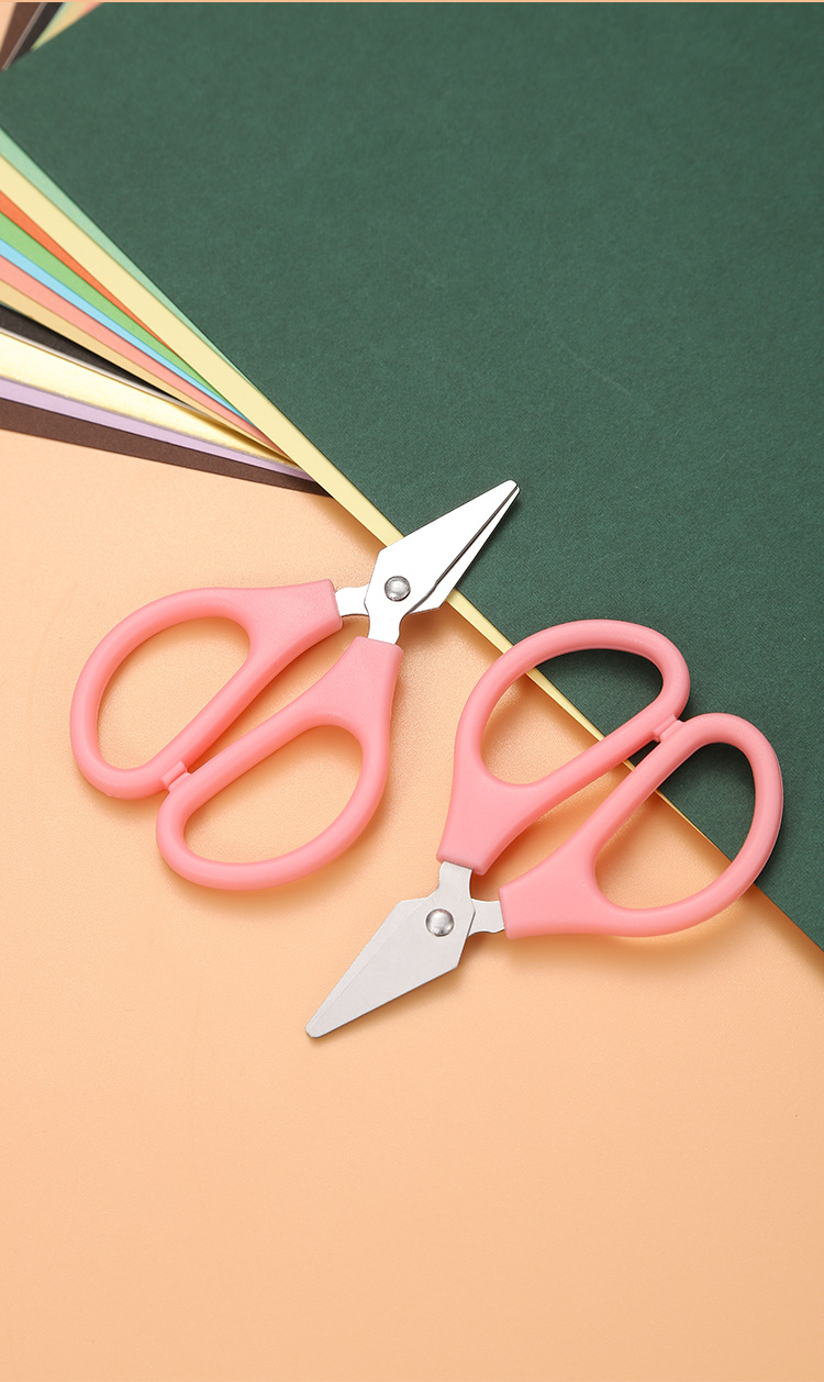 工厂批发学生diy小剪刀不锈钢V型儿童小剪刀 手工安全剪刀线头剪详情10