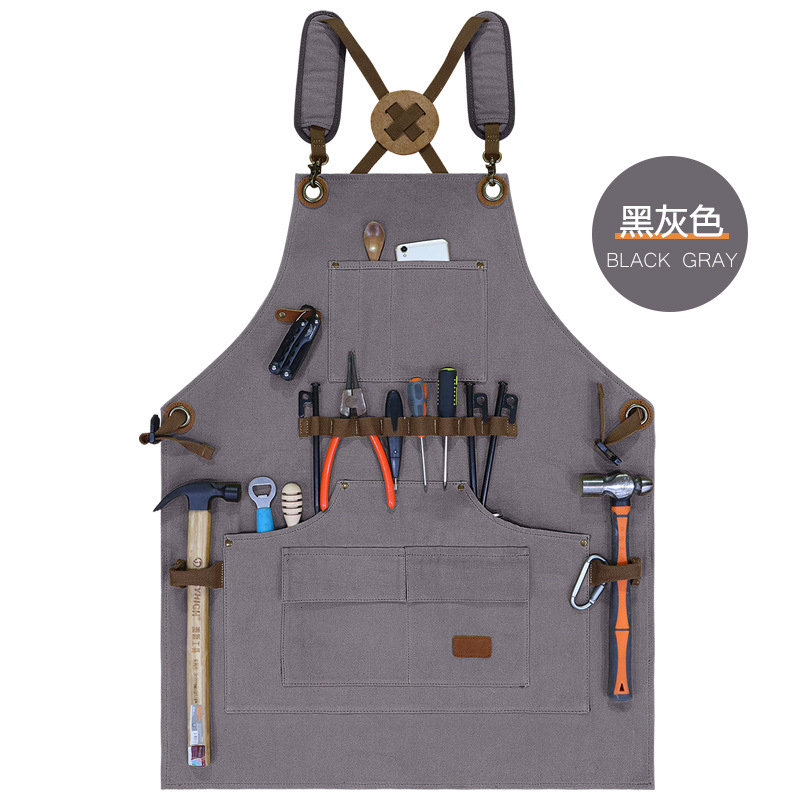 Lona gruesa negra y gris d018