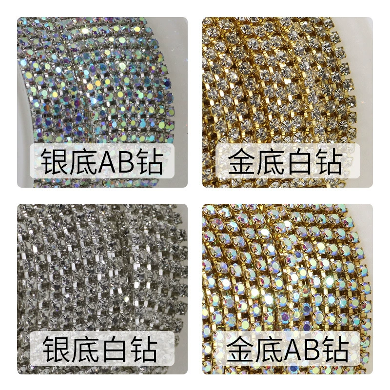 Горячие товары через границуDense rhinestone клок цепь инкрустирован кристаллом диамант цепь DIY материал наклейка алмазные аксессуары фабрики оптом
