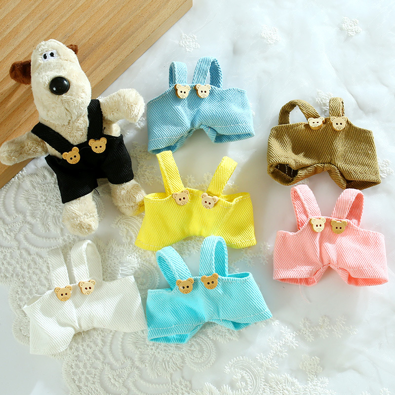 10-15cm Doll Overalls Cotton Doll Leader Dog Doll Overalls Creative Handmade DIY Decorative Accessories