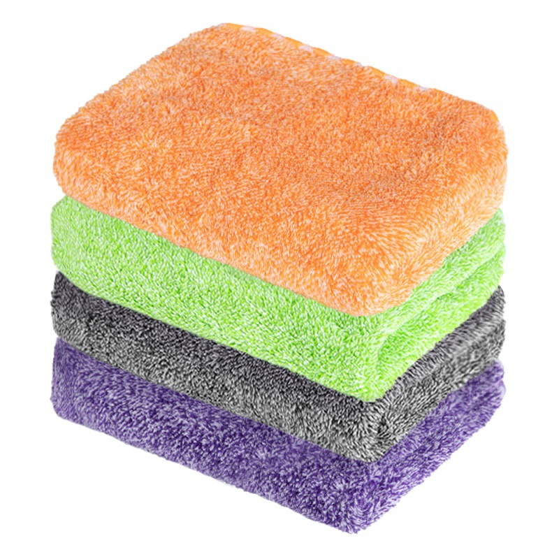 Toalla de coche engrosada de lana de coral conjunto estrellado esponjoso limpieza de coches Toalla de lavado de coches toalla absorbente fábrica al por mayor