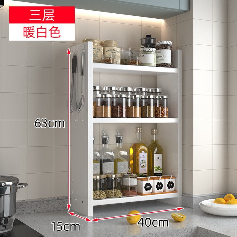 Estante de condimento de encimera de cocina de esquina pequeño estante estrecho estante de cocina multicapa estante de almacenamiento de condimentos de sal y aceite estante de almacenamiento