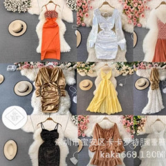 2025欧米クロスボーダーSHEIN夏の新型ゆるいカジュアル婦人服ストラップデジタルプリントワンピース卸売り