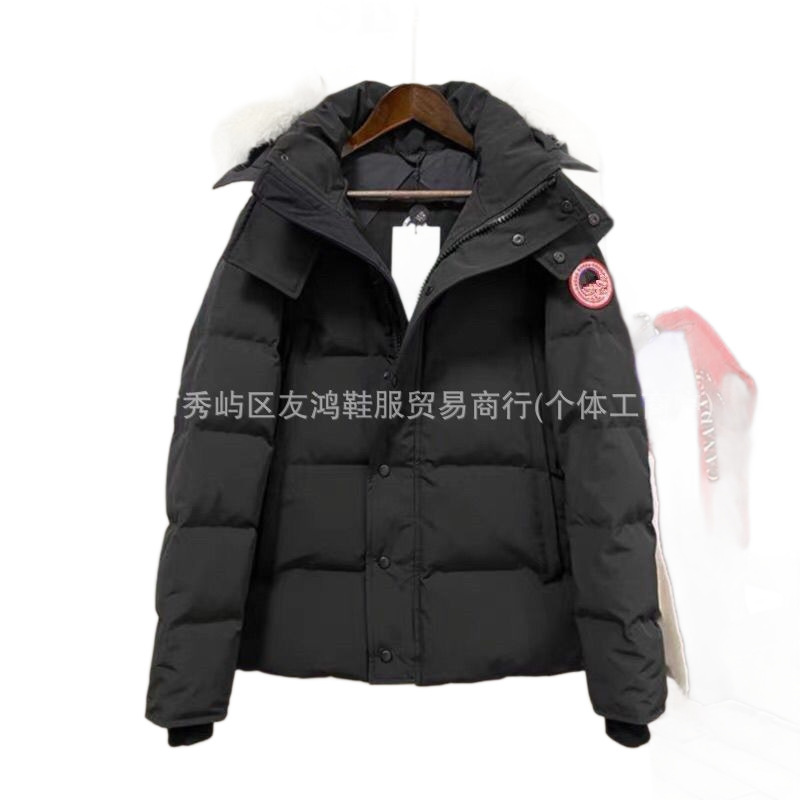新款高端正确版29款大鹅大口袋男女情侣派克棉服连帽加厚保暖外套|undefined
