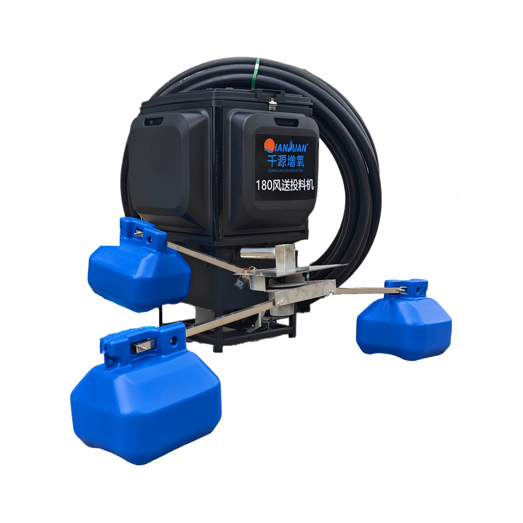 180 ° пластиковый бункер машина для кормления пруда с автоматическим сроком подачи рыбы машина для кормления 220 В