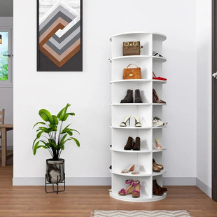360-Degree Rotating Shoe Rack for Shopping Malls Shoe Display Display Rack Floor-Standing Storage Rack Multi-Layer Home Shoe Rack