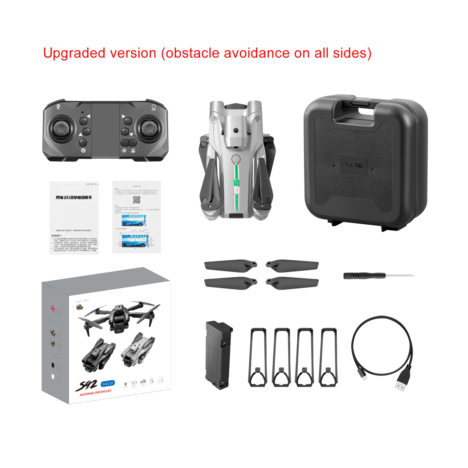 Title 2, S92 Remote-Controlled Drone with Double Triple ...