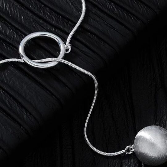 Brushed Ball Long Necklace Women's 2024 New High-end Elegant Light Luxury Woolen Chain Women's Niche Design Sense Women