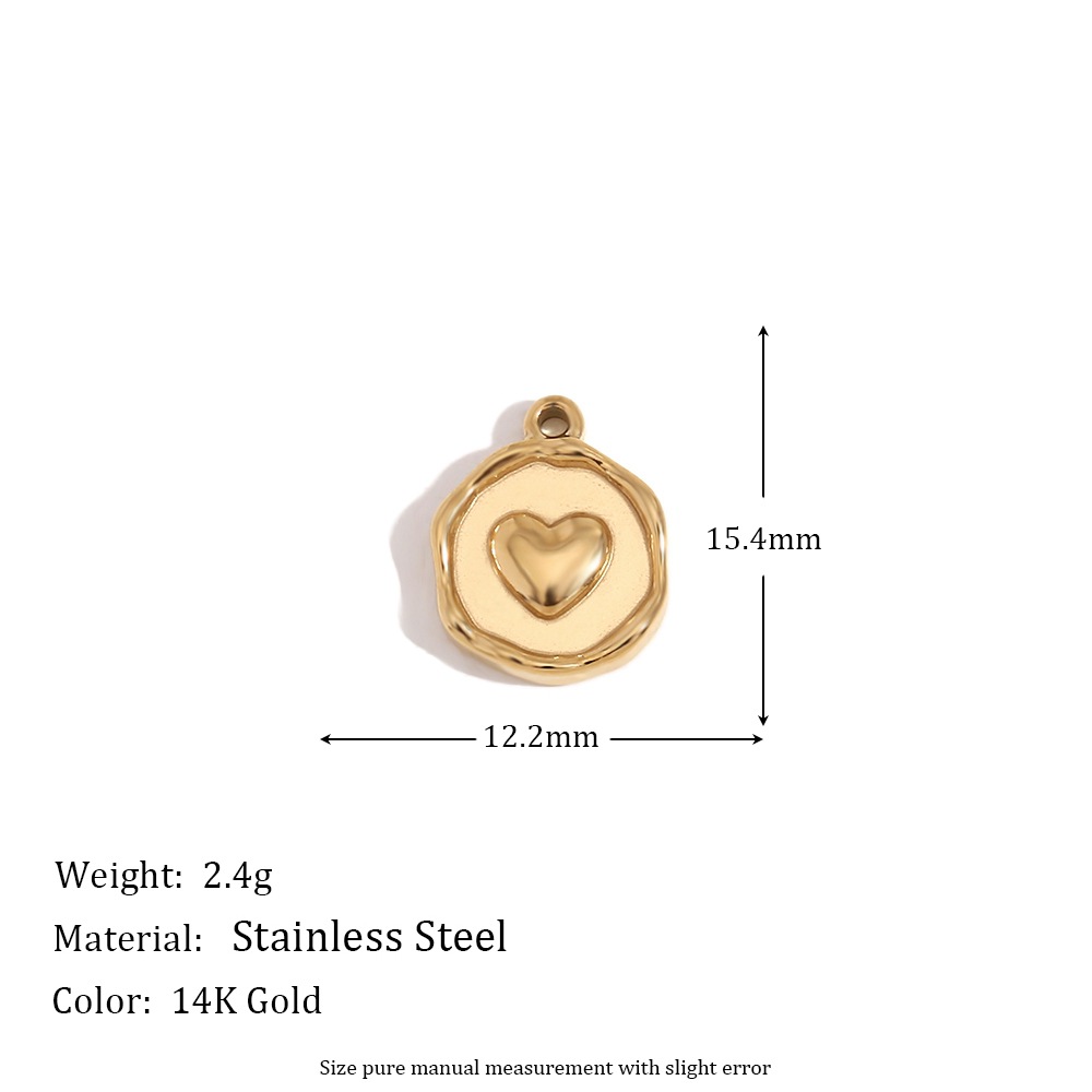 Golden pendant heart-shaped