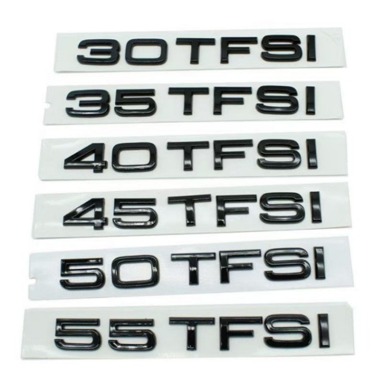 Suitable for Audi 30 35 40 45 50 55Tfsi Car Four-Wheel Drive Side Mark Displacement Mark English Mark Car Sticker