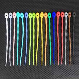 彩色多功能收纳diy绳环防丢硅胶扎带简约配件包钥匙圈钥匙扣挂件