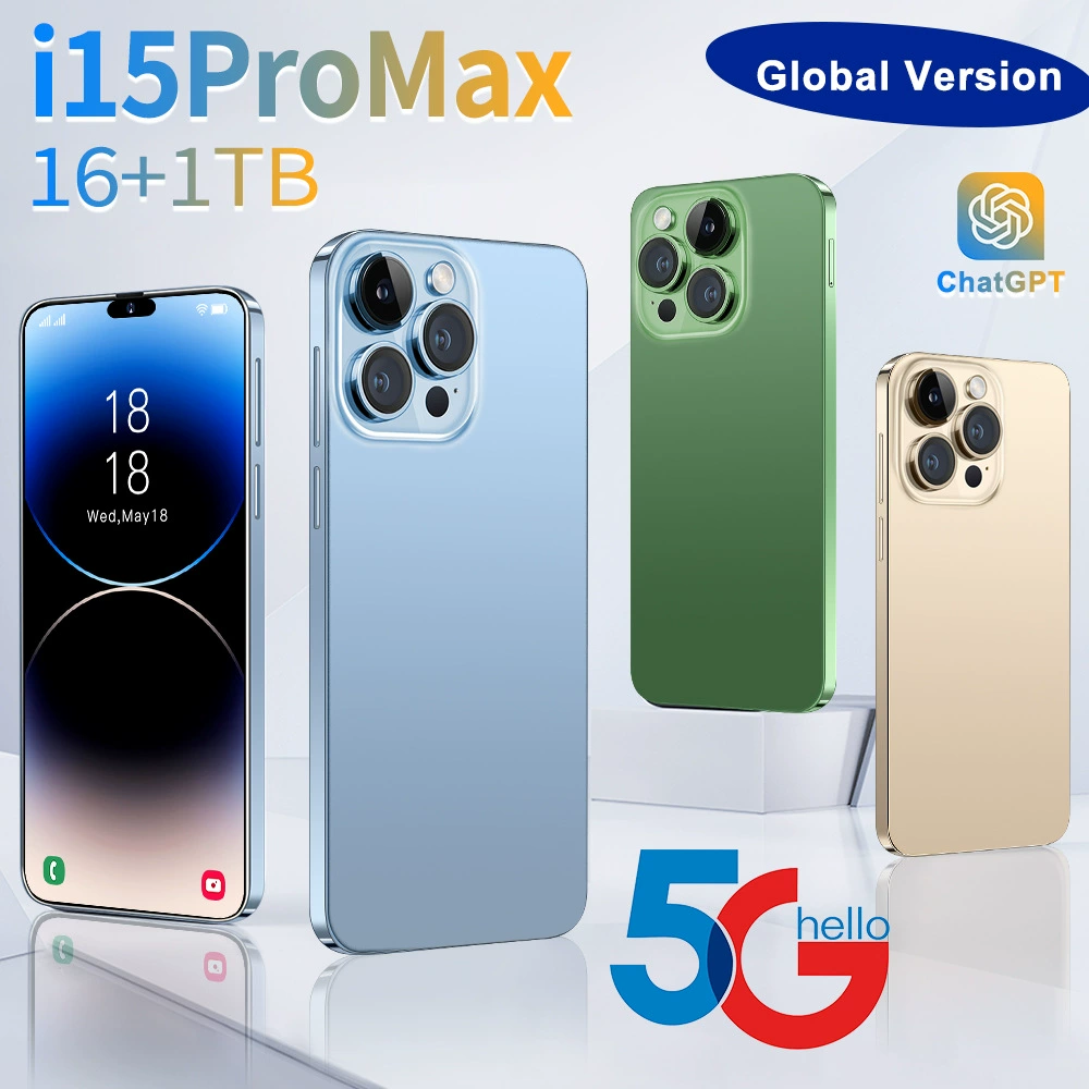 2024 Взрывной трансграничный мобильный телефон I15PROMAX для внешней торговли 16+1T большой объем памяти умный все в одном прямые поставки с завода волосы