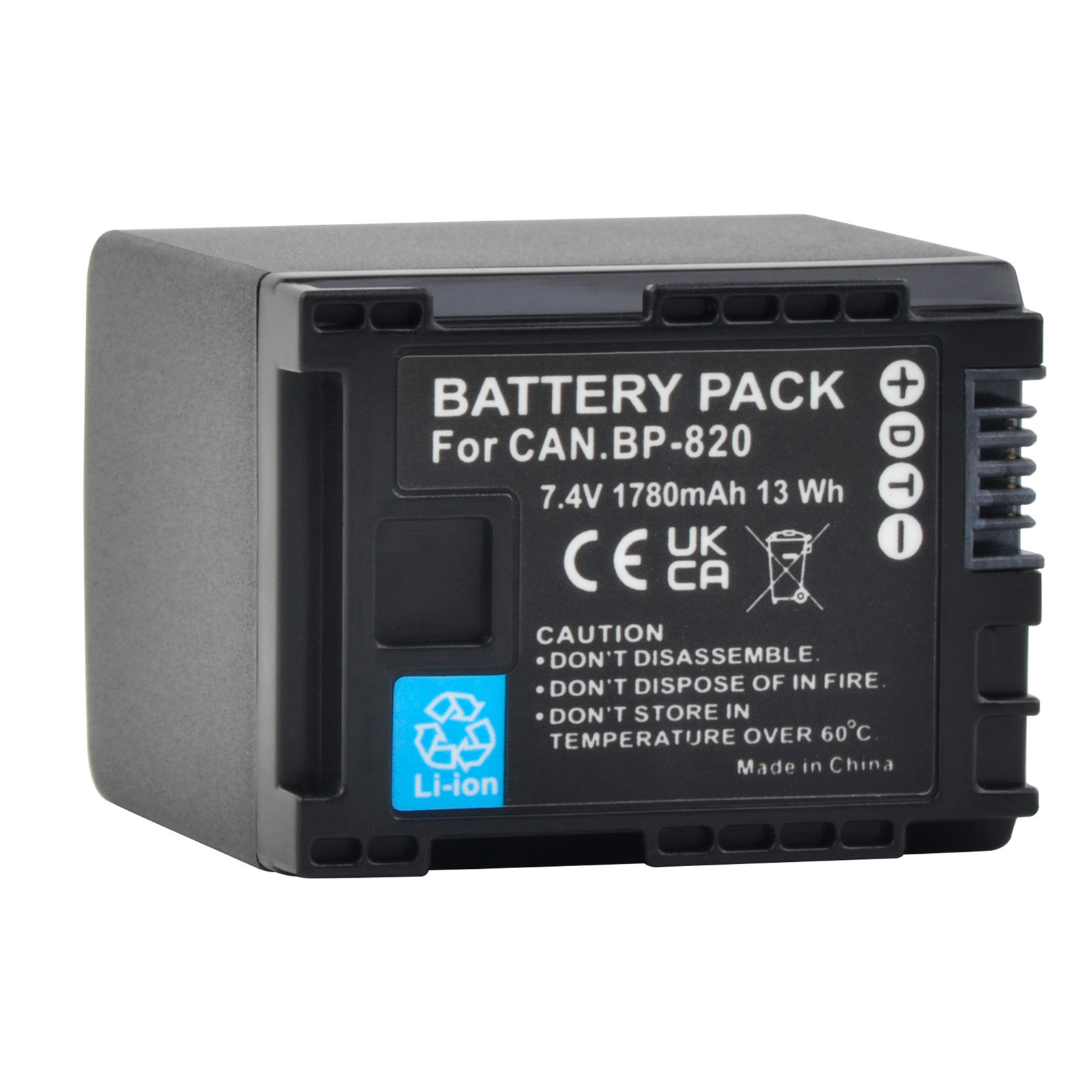 BP-820适用于Canon VIXIA HF G40, HF G30, XA20, XA25 Camcorde