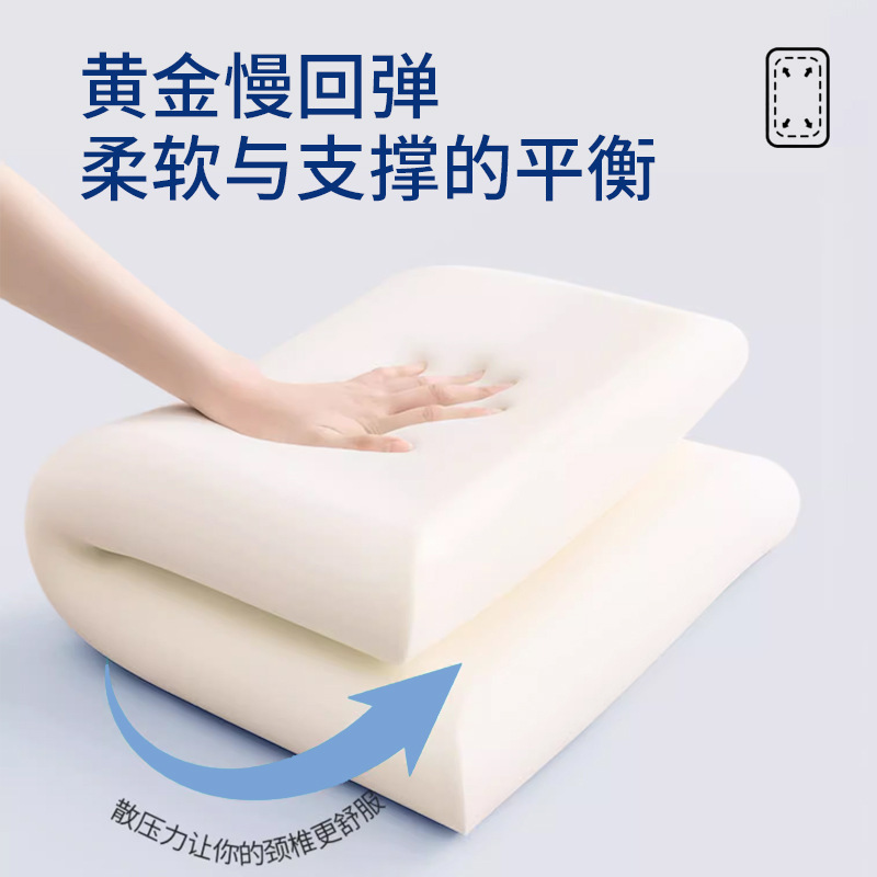 ゼロプレッシャー低反発メモリーピローホテル仕様メモリーフォーム枕枕芯大人用家庭用ネックピロー頸椎サポート睡眠用|undefined