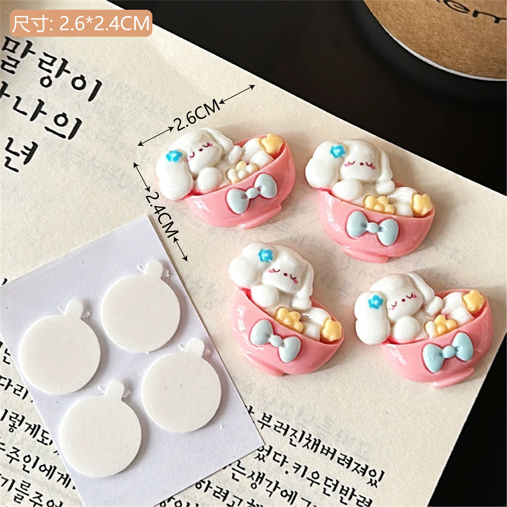 Hecho a mano DIY dibujos animados lindo PVC pegamento flexible parche pegatinas decorativas creativo teléfono móvil Shell pegatinas bolsa pegatinas horquilla accesorios lindo